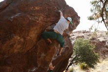 Bouldering in Hueco Tanks on 02/22/2019 with Blue Lizard Climbing and Yoga

Filename: SRM_20190222_1509180.jpg
Aperture: f/8.0
Shutter Speed: 1/250
Body: Canon EOS-1D Mark II
Lens: Canon EF 16-35mm f/2.8 L