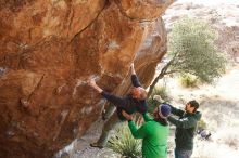 Bouldering in Hueco Tanks on 02/22/2019 with Blue Lizard Climbing and Yoga

Filename: SRM_20190222_1527540.jpg
Aperture: f/5.6
Shutter Speed: 1/250
Body: Canon EOS-1D Mark II
Lens: Canon EF 16-35mm f/2.8 L