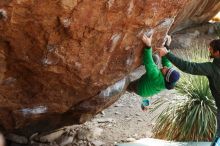 Bouldering in Hueco Tanks on 02/22/2019 with Blue Lizard Climbing and Yoga

Filename: SRM_20190222_1531450.jpg
Aperture: f/4.5
Shutter Speed: 1/320
Body: Canon EOS-1D Mark II
Lens: Canon EF 50mm f/1.8 II