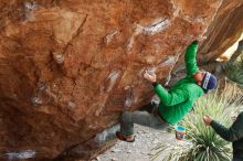 Bouldering in Hueco Tanks on 02/22/2019 with Blue Lizard Climbing and Yoga

Filename: SRM_20190222_1531490.jpg
Aperture: f/4.0
Shutter Speed: 1/320
Body: Canon EOS-1D Mark II
Lens: Canon EF 50mm f/1.8 II