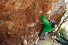 Bouldering in Hueco Tanks on 02/22/2019 with Blue Lizard Climbing and Yoga

Filename: SRM_20190222_1532010.jpg
Aperture: f/4.0
Shutter Speed: 1/320
Body: Canon EOS-1D Mark II
Lens: Canon EF 50mm f/1.8 II