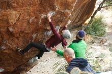 Bouldering in Hueco Tanks on 02/22/2019 with Blue Lizard Climbing and Yoga

Filename: SRM_20190222_1536570.jpg
Aperture: f/4.0
Shutter Speed: 1/320
Body: Canon EOS-1D Mark II
Lens: Canon EF 50mm f/1.8 II
