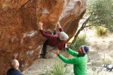 Bouldering in Hueco Tanks on 02/22/2019 with Blue Lizard Climbing and Yoga

Filename: SRM_20190222_1537110.jpg
Aperture: f/4.0
Shutter Speed: 1/400
Body: Canon EOS-1D Mark II
Lens: Canon EF 50mm f/1.8 II