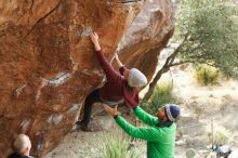 Bouldering in Hueco Tanks on 02/22/2019 with Blue Lizard Climbing and Yoga

Filename: SRM_20190222_1537111.jpg
Aperture: f/4.0
Shutter Speed: 1/500
Body: Canon EOS-1D Mark II
Lens: Canon EF 50mm f/1.8 II