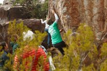 Bouldering in Hueco Tanks on 02/22/2019 with Blue Lizard Climbing and Yoga

Filename: SRM_20190222_1548590.jpg
Aperture: f/4.0
Shutter Speed: 1/800
Body: Canon EOS-1D Mark II
Lens: Canon EF 50mm f/1.8 II