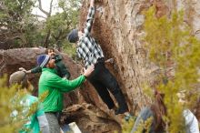 Bouldering in Hueco Tanks on 02/22/2019 with Blue Lizard Climbing and Yoga

Filename: SRM_20190222_1554200.jpg
Aperture: f/4.0
Shutter Speed: 1/320
Body: Canon EOS-1D Mark II
Lens: Canon EF 50mm f/1.8 II