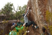 Bouldering in Hueco Tanks on 02/22/2019 with Blue Lizard Climbing and Yoga

Filename: SRM_20190222_1554270.jpg
Aperture: f/4.0
Shutter Speed: 1/640
Body: Canon EOS-1D Mark II
Lens: Canon EF 50mm f/1.8 II