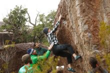 Bouldering in Hueco Tanks on 02/22/2019 with Blue Lizard Climbing and Yoga

Filename: SRM_20190222_1554271.jpg
Aperture: f/4.0
Shutter Speed: 1/500
Body: Canon EOS-1D Mark II
Lens: Canon EF 50mm f/1.8 II