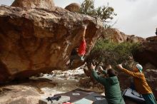 Bouldering in Hueco Tanks on 02/22/2019 with Blue Lizard Climbing and Yoga

Filename: SRM_20190222_1634040.jpg
Aperture: f/5.6
Shutter Speed: 1/640
Body: Canon EOS-1D Mark II
Lens: Canon EF 16-35mm f/2.8 L
