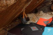 Bouldering in Hueco Tanks on 02/22/2019 with Blue Lizard Climbing and Yoga

Filename: SRM_20190222_1649360.jpg
Aperture: f/5.0
Shutter Speed: 1/250
Body: Canon EOS-1D Mark II
Lens: Canon EF 16-35mm f/2.8 L