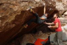 Bouldering in Hueco Tanks on 02/22/2019 with Blue Lizard Climbing and Yoga

Filename: SRM_20190222_1650030.jpg
Aperture: f/5.0
Shutter Speed: 1/640
Body: Canon EOS-1D Mark II
Lens: Canon EF 16-35mm f/2.8 L