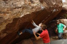 Bouldering in Hueco Tanks on 02/22/2019 with Blue Lizard Climbing and Yoga

Filename: SRM_20190222_1652450.jpg
Aperture: f/5.0
Shutter Speed: 1/640
Body: Canon EOS-1D Mark II
Lens: Canon EF 16-35mm f/2.8 L