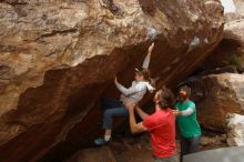 Bouldering in Hueco Tanks on 02/22/2019 with Blue Lizard Climbing and Yoga

Filename: SRM_20190222_1652470.jpg
Aperture: f/5.0
Shutter Speed: 1/640
Body: Canon EOS-1D Mark II
Lens: Canon EF 16-35mm f/2.8 L