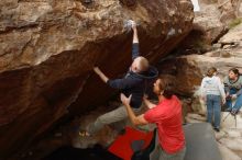 Bouldering in Hueco Tanks on 02/22/2019 with Blue Lizard Climbing and Yoga

Filename: SRM_20190222_1654360.jpg
Aperture: f/5.6
Shutter Speed: 1/400
Body: Canon EOS-1D Mark II
Lens: Canon EF 16-35mm f/2.8 L