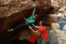 Bouldering in Hueco Tanks on 02/22/2019 with Blue Lizard Climbing and Yoga

Filename: SRM_20190222_1655430.jpg
Aperture: f/5.6
Shutter Speed: 1/500
Body: Canon EOS-1D Mark II
Lens: Canon EF 16-35mm f/2.8 L