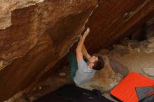 Bouldering in Hueco Tanks on 02/22/2019 with Blue Lizard Climbing and Yoga

Filename: SRM_20190222_1657080.jpg
Aperture: f/5.6
Shutter Speed: 1/200
Body: Canon EOS-1D Mark II
Lens: Canon EF 16-35mm f/2.8 L