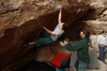 Bouldering in Hueco Tanks on 02/22/2019 with Blue Lizard Climbing and Yoga

Filename: SRM_20190222_1657170.jpg
Aperture: f/5.6
Shutter Speed: 1/500
Body: Canon EOS-1D Mark II
Lens: Canon EF 16-35mm f/2.8 L