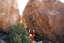 Bouldering in Hueco Tanks on 02/24/2019 with Blue Lizard Climbing and Yoga

Filename: SRM_20190224_1024500.jpg
Aperture: f/5.6
Shutter Speed: 1/160
Body: Canon EOS-1D Mark II
Lens: Canon EF 16-35mm f/2.8 L