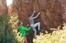 Bouldering in Hueco Tanks on 02/24/2019 with Blue Lizard Climbing and Yoga

Filename: SRM_20190224_1036480.jpg
Aperture: f/4.0
Shutter Speed: 1/400
Body: Canon EOS-1D Mark II
Lens: Canon EF 50mm f/1.8 II