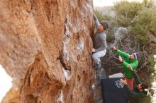 Bouldering in Hueco Tanks on 02/24/2019 with Blue Lizard Climbing and Yoga

Filename: SRM_20190224_1050270.jpg
Aperture: f/4.0
Shutter Speed: 1/250
Body: Canon EOS-1D Mark II
Lens: Canon EF 16-35mm f/2.8 L