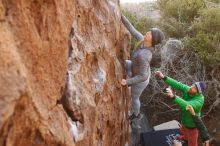 Bouldering in Hueco Tanks on 02/24/2019 with Blue Lizard Climbing and Yoga

Filename: SRM_20190224_1050390.jpg
Aperture: f/4.0
Shutter Speed: 1/250
Body: Canon EOS-1D Mark II
Lens: Canon EF 16-35mm f/2.8 L