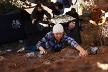 Bouldering in Hueco Tanks on 02/24/2019 with Blue Lizard Climbing and Yoga

Filename: SRM_20190224_1055460.jpg
Aperture: f/5.0
Shutter Speed: 1/400
Body: Canon EOS-1D Mark II
Lens: Canon EF 16-35mm f/2.8 L