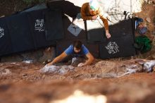 Bouldering in Hueco Tanks on 02/24/2019 with Blue Lizard Climbing and Yoga

Filename: SRM_20190224_1057420.jpg
Aperture: f/5.0
Shutter Speed: 1/200
Body: Canon EOS-1D Mark II
Lens: Canon EF 16-35mm f/2.8 L