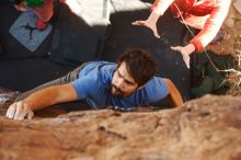 Bouldering in Hueco Tanks on 02/24/2019 with Blue Lizard Climbing and Yoga

Filename: SRM_20190224_1109070.jpg
Aperture: f/4.0
Shutter Speed: 1/320
Body: Canon EOS-1D Mark II
Lens: Canon EF 50mm f/1.8 II