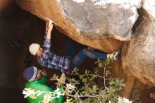 Bouldering in Hueco Tanks on 02/24/2019 with Blue Lizard Climbing and Yoga

Filename: SRM_20190224_1117150.jpg
Aperture: f/4.0
Shutter Speed: 1/320
Body: Canon EOS-1D Mark II
Lens: Canon EF 50mm f/1.8 II