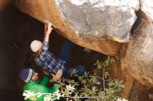 Bouldering in Hueco Tanks on 02/24/2019 with Blue Lizard Climbing and Yoga

Filename: SRM_20190224_1117190.jpg
Aperture: f/4.0
Shutter Speed: 1/320
Body: Canon EOS-1D Mark II
Lens: Canon EF 50mm f/1.8 II