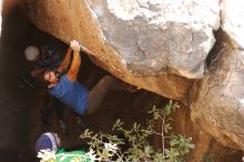 Bouldering in Hueco Tanks on 02/24/2019 with Blue Lizard Climbing and Yoga

Filename: SRM_20190224_1118450.jpg
Aperture: f/4.0
Shutter Speed: 1/320
Body: Canon EOS-1D Mark II
Lens: Canon EF 50mm f/1.8 II