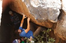 Bouldering in Hueco Tanks on 02/24/2019 with Blue Lizard Climbing and Yoga

Filename: SRM_20190224_1118560.jpg
Aperture: f/4.0
Shutter Speed: 1/400
Body: Canon EOS-1D Mark II
Lens: Canon EF 50mm f/1.8 II