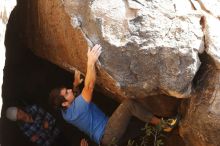 Bouldering in Hueco Tanks on 02/24/2019 with Blue Lizard Climbing and Yoga

Filename: SRM_20190224_1119060.jpg
Aperture: f/4.0
Shutter Speed: 1/640
Body: Canon EOS-1D Mark II
Lens: Canon EF 50mm f/1.8 II