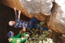 Bouldering in Hueco Tanks on 02/24/2019 with Blue Lizard Climbing and Yoga

Filename: SRM_20190224_1121160.jpg
Aperture: f/4.0
Shutter Speed: 1/400
Body: Canon EOS-1D Mark II
Lens: Canon EF 50mm f/1.8 II