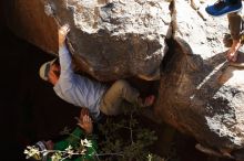 Bouldering in Hueco Tanks on 02/24/2019 with Blue Lizard Climbing and Yoga

Filename: SRM_20190224_1127320.jpg
Aperture: f/5.6
Shutter Speed: 1/400
Body: Canon EOS-1D Mark II
Lens: Canon EF 50mm f/1.8 II