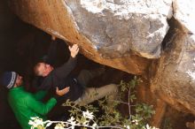 Bouldering in Hueco Tanks on 02/24/2019 with Blue Lizard Climbing and Yoga

Filename: SRM_20190224_1134520.jpg
Aperture: f/4.0
Shutter Speed: 1/320
Body: Canon EOS-1D Mark II
Lens: Canon EF 50mm f/1.8 II