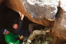 Bouldering in Hueco Tanks on 02/24/2019 with Blue Lizard Climbing and Yoga

Filename: SRM_20190224_1135140.jpg
Aperture: f/4.0
Shutter Speed: 1/400
Body: Canon EOS-1D Mark II
Lens: Canon EF 50mm f/1.8 II