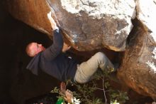 Bouldering in Hueco Tanks on 02/24/2019 with Blue Lizard Climbing and Yoga

Filename: SRM_20190224_1135320.jpg
Aperture: f/4.0
Shutter Speed: 1/500
Body: Canon EOS-1D Mark II
Lens: Canon EF 50mm f/1.8 II