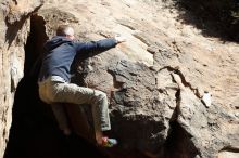 Bouldering in Hueco Tanks on 02/24/2019 with Blue Lizard Climbing and Yoga

Filename: SRM_20190224_1136110.jpg
Aperture: f/4.0
Shutter Speed: 1/5000
Body: Canon EOS-1D Mark II
Lens: Canon EF 50mm f/1.8 II