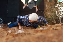 Bouldering in Hueco Tanks on 02/24/2019 with Blue Lizard Climbing and Yoga

Filename: SRM_20190224_1138180.jpg
Aperture: f/4.0
Shutter Speed: 1/400
Body: Canon EOS-1D Mark II
Lens: Canon EF 50mm f/1.8 II