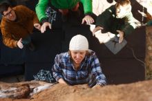 Bouldering in Hueco Tanks on 02/24/2019 with Blue Lizard Climbing and Yoga

Filename: SRM_20190224_1138280.jpg
Aperture: f/4.0
Shutter Speed: 1/400
Body: Canon EOS-1D Mark II
Lens: Canon EF 50mm f/1.8 II