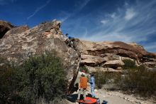 Bouldering in Hueco Tanks on 02/24/2019 with Blue Lizard Climbing and Yoga

Filename: SRM_20190224_1205190.jpg
Aperture: f/5.6
Shutter Speed: 1/320
Body: Canon EOS-1D Mark II
Lens: Canon EF 16-35mm f/2.8 L