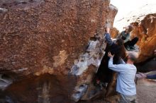 Bouldering in Hueco Tanks on 02/24/2019 with Blue Lizard Climbing and Yoga

Filename: SRM_20190224_1215420.jpg
Aperture: f/5.6
Shutter Speed: 1/400
Body: Canon EOS-1D Mark II
Lens: Canon EF 16-35mm f/2.8 L