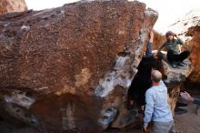 Bouldering in Hueco Tanks on 02/24/2019 with Blue Lizard Climbing and Yoga

Filename: SRM_20190224_1215500.jpg
Aperture: f/5.6
Shutter Speed: 1/400
Body: Canon EOS-1D Mark II
Lens: Canon EF 16-35mm f/2.8 L