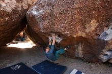 Bouldering in Hueco Tanks on 02/24/2019 with Blue Lizard Climbing and Yoga

Filename: SRM_20190224_1216380.jpg
Aperture: f/5.6
Shutter Speed: 1/320
Body: Canon EOS-1D Mark II
Lens: Canon EF 16-35mm f/2.8 L