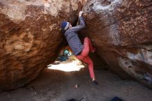Bouldering in Hueco Tanks on 02/24/2019 with Blue Lizard Climbing and Yoga

Filename: SRM_20190224_1219510.jpg
Aperture: f/5.6
Shutter Speed: 1/320
Body: Canon EOS-1D Mark II
Lens: Canon EF 16-35mm f/2.8 L