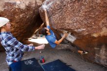Bouldering in Hueco Tanks on 02/24/2019 with Blue Lizard Climbing and Yoga

Filename: SRM_20190224_1225460.jpg
Aperture: f/5.6
Shutter Speed: 1/200
Body: Canon EOS-1D Mark II
Lens: Canon EF 16-35mm f/2.8 L