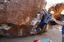 Bouldering in Hueco Tanks on 02/24/2019 with Blue Lizard Climbing and Yoga

Filename: SRM_20190224_1226480.jpg
Aperture: f/5.6
Shutter Speed: 1/250
Body: Canon EOS-1D Mark II
Lens: Canon EF 16-35mm f/2.8 L