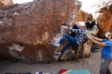 Bouldering in Hueco Tanks on 02/24/2019 with Blue Lizard Climbing and Yoga

Filename: SRM_20190224_1227000.jpg
Aperture: f/5.6
Shutter Speed: 1/320
Body: Canon EOS-1D Mark II
Lens: Canon EF 16-35mm f/2.8 L