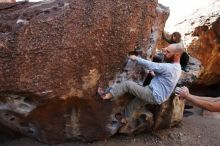 Bouldering in Hueco Tanks on 02/24/2019 with Blue Lizard Climbing and Yoga

Filename: SRM_20190224_1228410.jpg
Aperture: f/5.6
Shutter Speed: 1/400
Body: Canon EOS-1D Mark II
Lens: Canon EF 16-35mm f/2.8 L